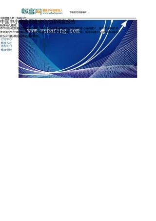 中国中小企业网络安全应用调查报告