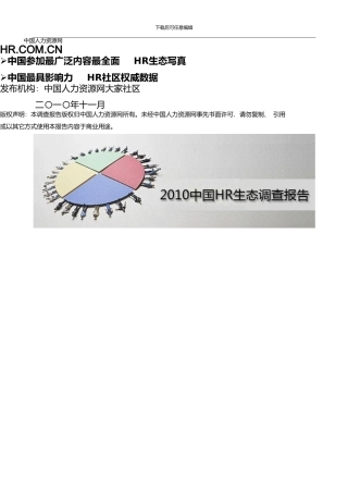 中国HR生态调查报告