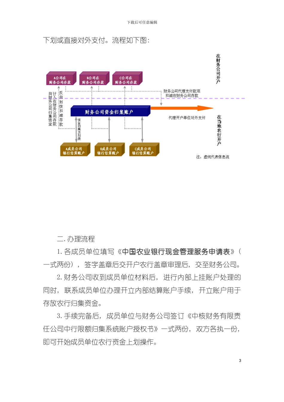 中国农业银行资金集成办理流程分析模板_第3页