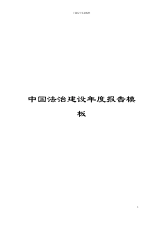 中国法治建设年度报告模板