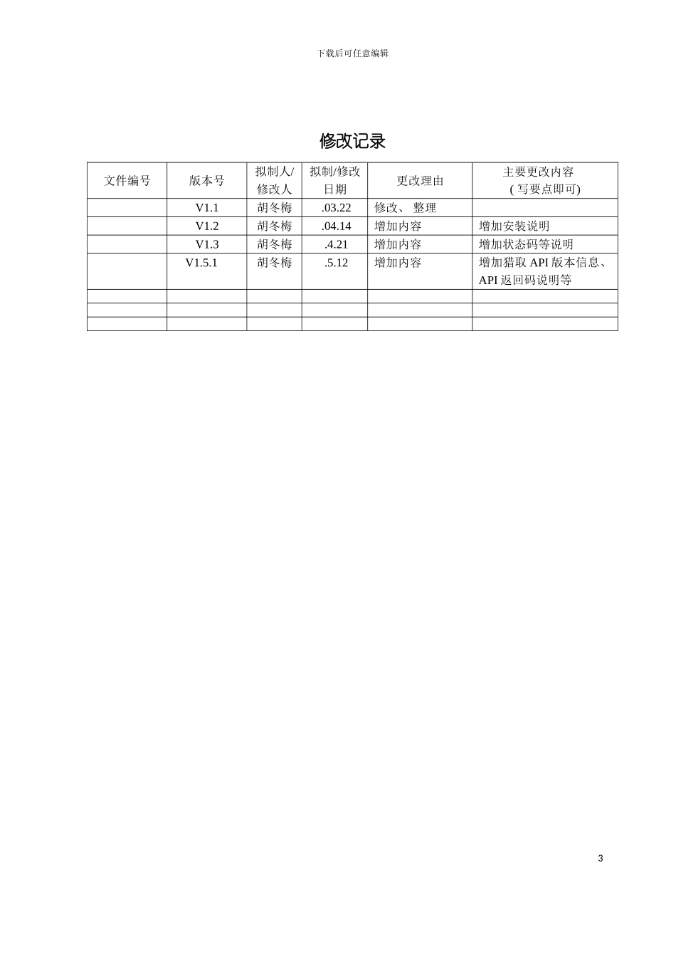 中国移动MMAPI用户手册模板_第3页