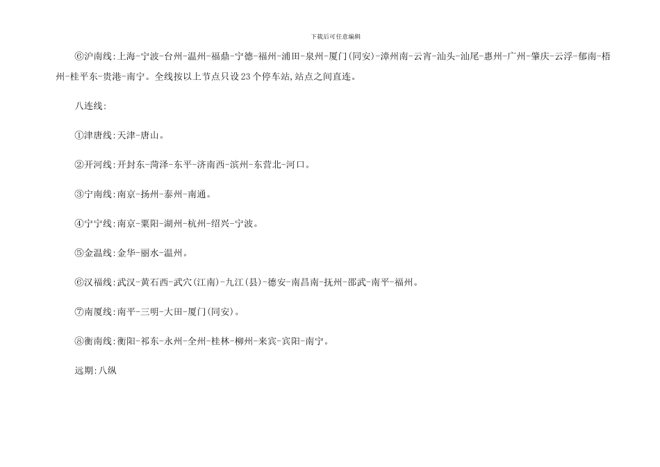 中国高铁规划图中国高速铁路网规划样本_第3页