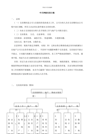 中天神韵交房方案样本