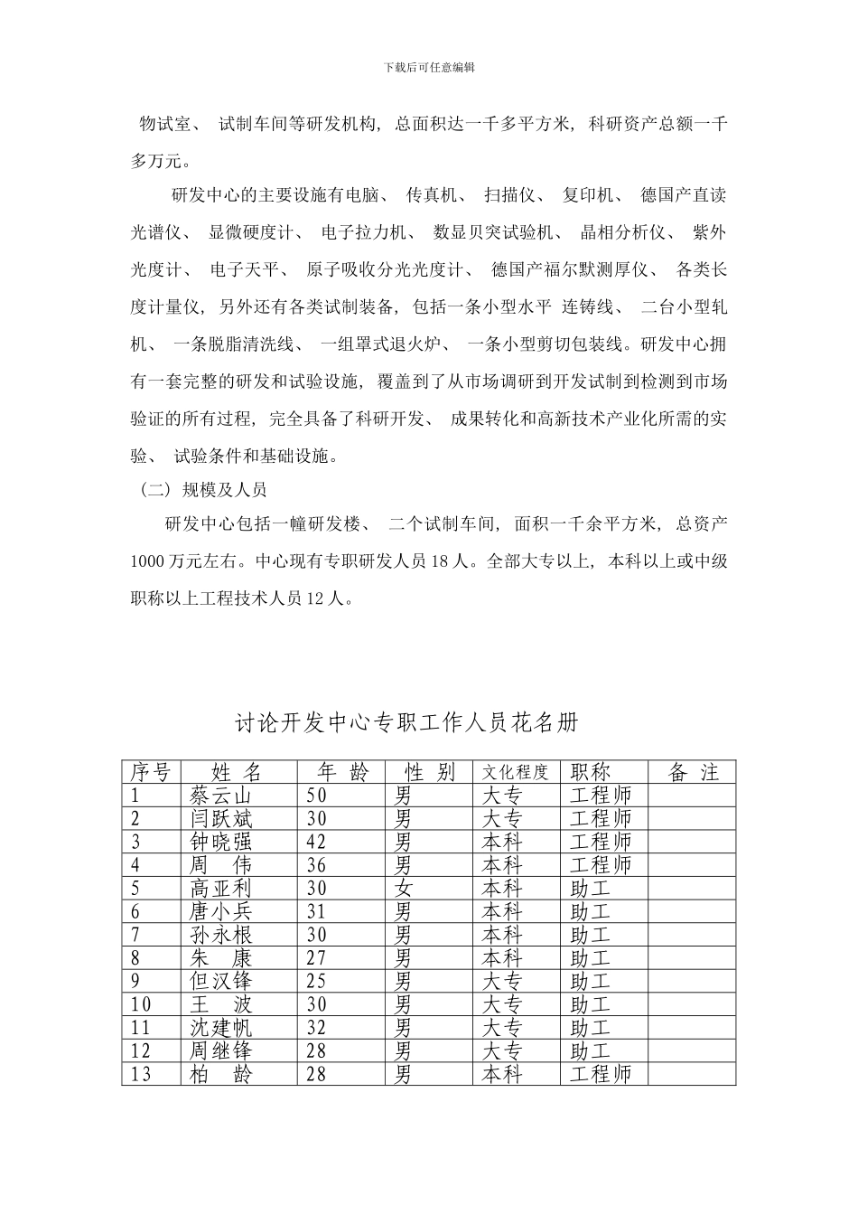 中环铜业精密压延省级高新技术企业研发中心年度工作总结样本_第2页