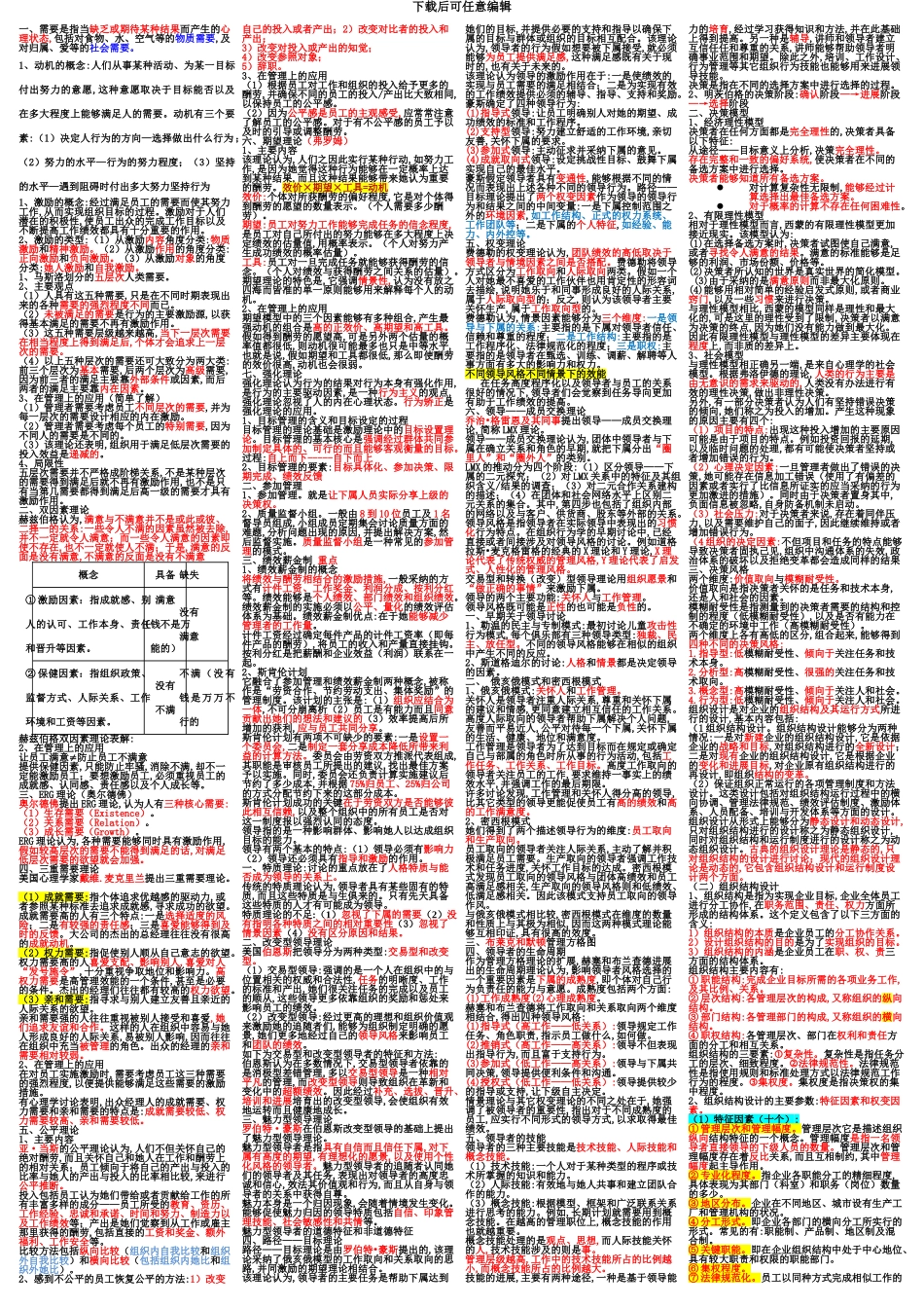 中级经济师人力资源背诵版_第2页