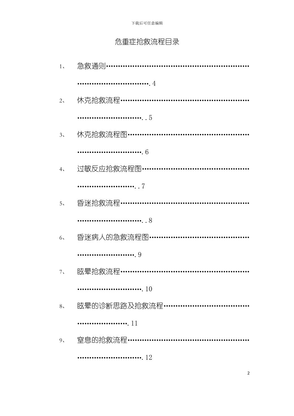 临床各科急救流程图模板_第2页