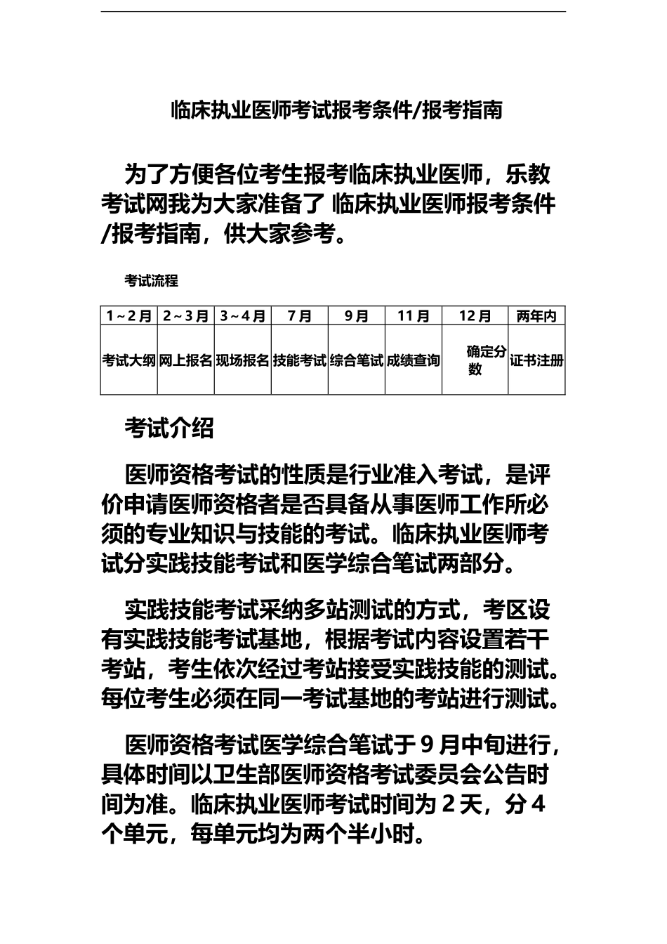 临床执业医师考试报考条件报考指南_第2页