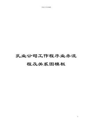 乳业公司工作程序业务流程及关系图模板