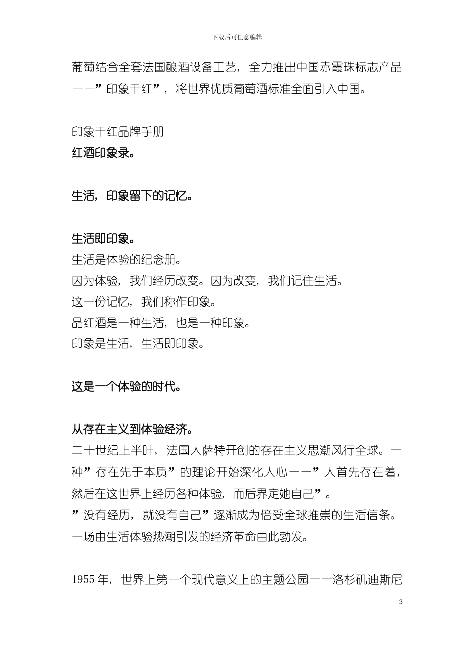 云南印象干红酒品牌手册模板_第3页