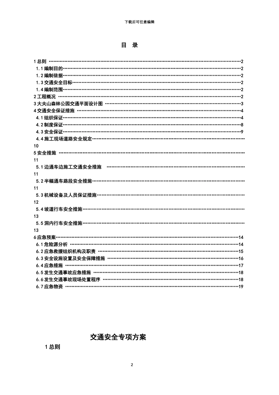 交通安全专项工作方案_第2页