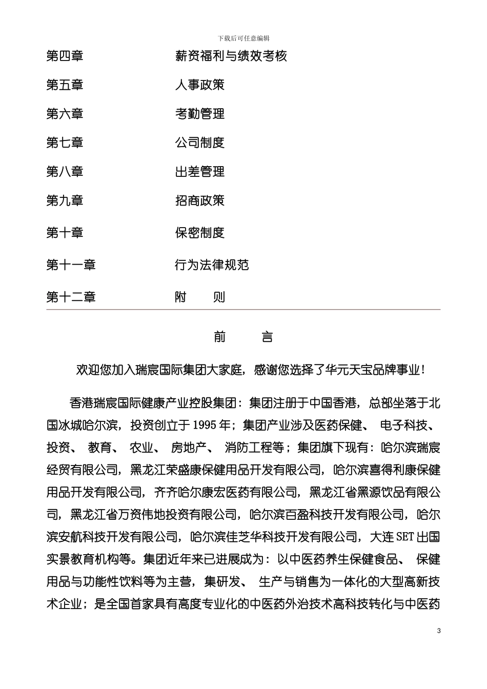 产业控股集团企业手册模板_第3页