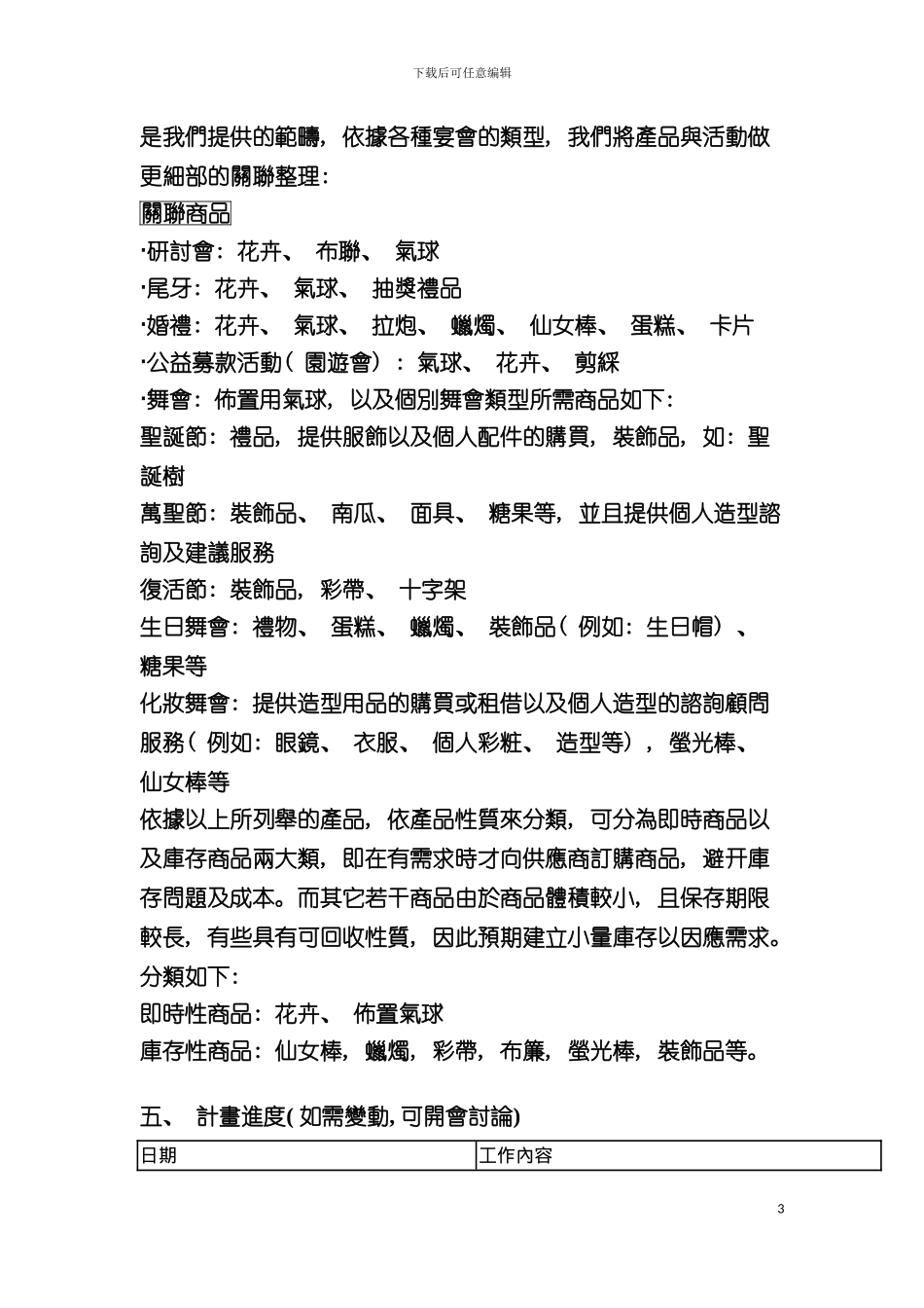 产品企划书模板_第3页