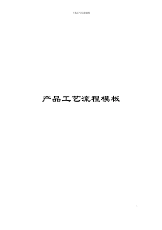 产品工艺流程模板