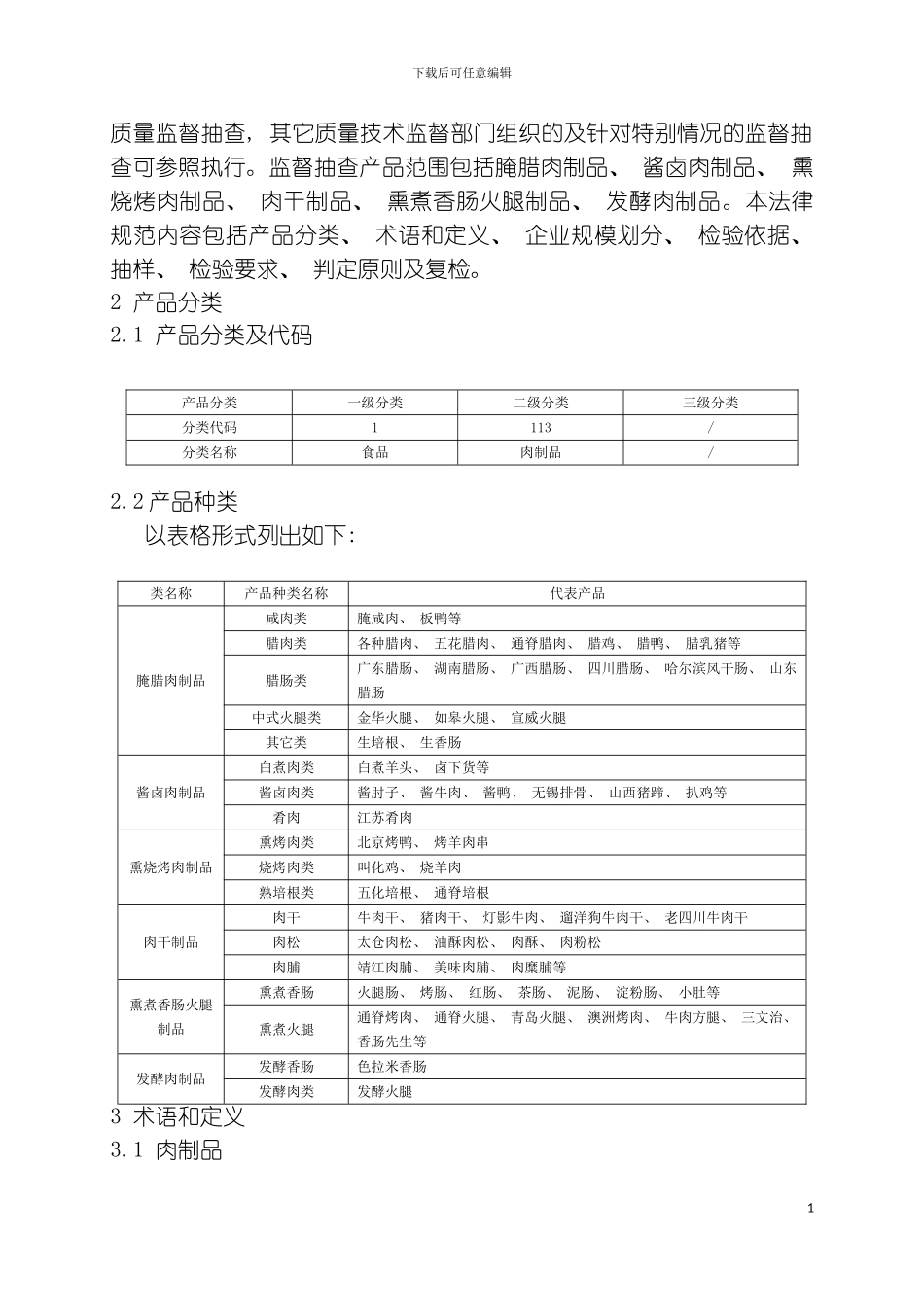产品质量抽查实施规范肉制品模板_第3页