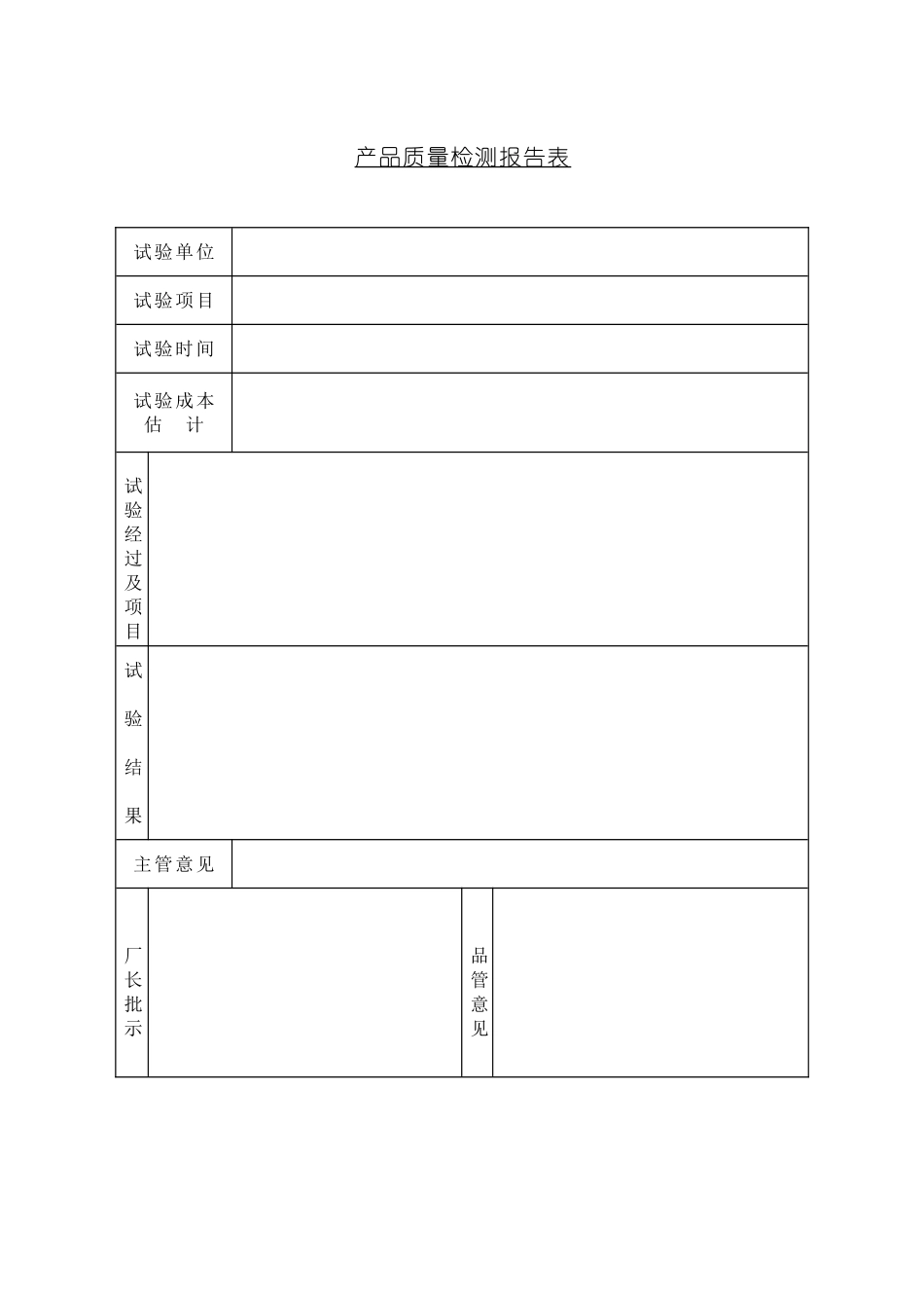 产品质量检测报告表模板_第2页