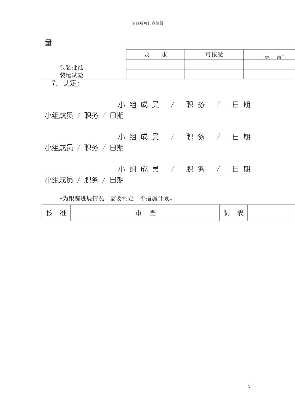 产品质量策划总结和认定报告模板_第3页