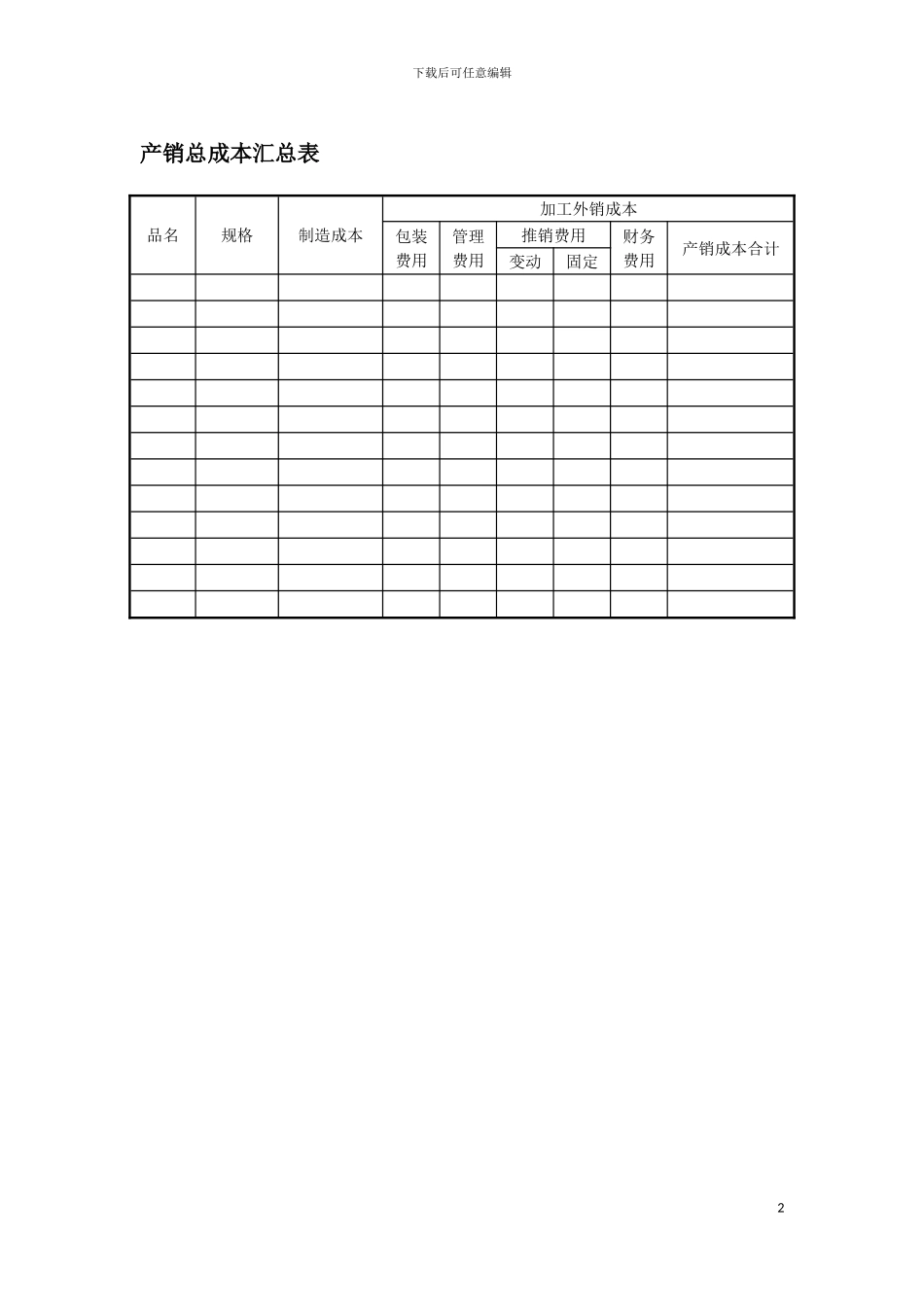产销总成本汇总表模板_第2页