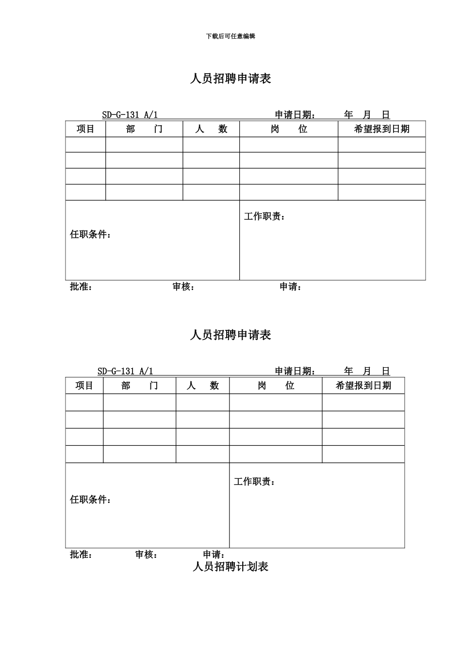 人事管理表格全部_第2页