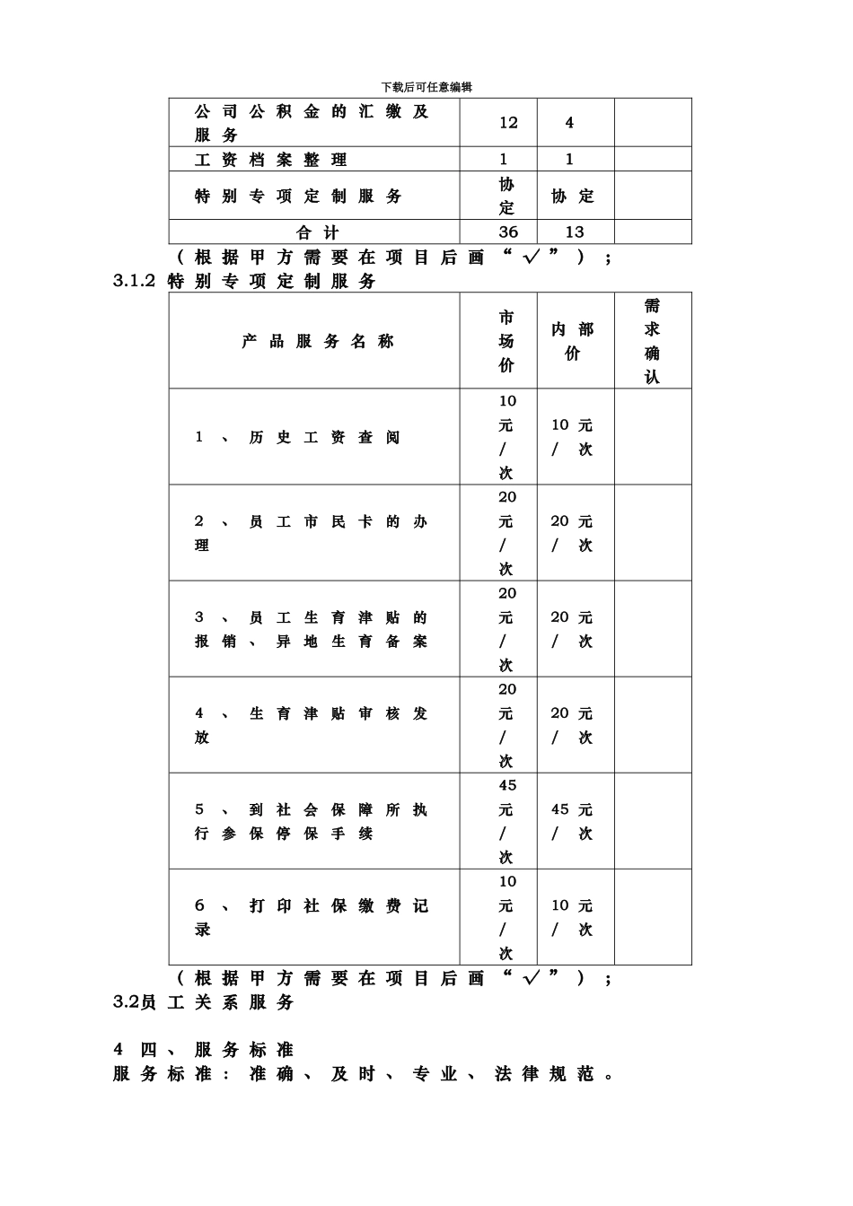 人力资源业务外包协议书_第3页