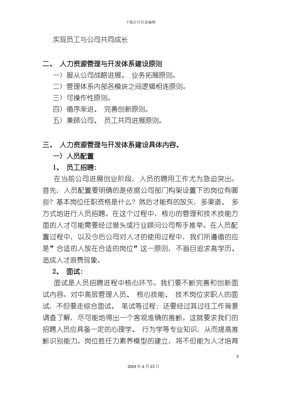 人力资源管理与开发体系建设报告_第3页