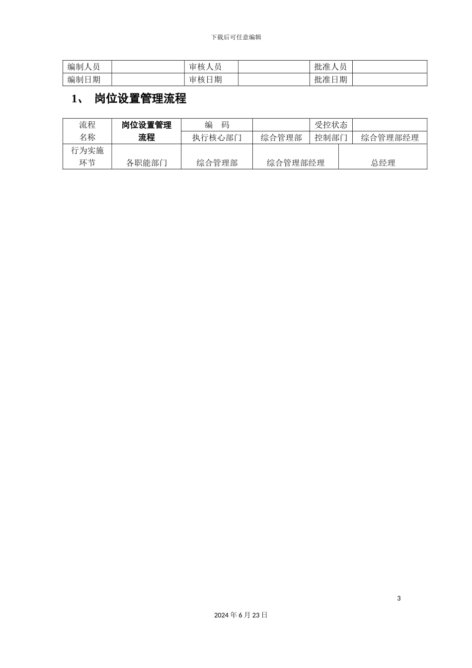 人力资源管理流程范本相关说明紫世_第3页