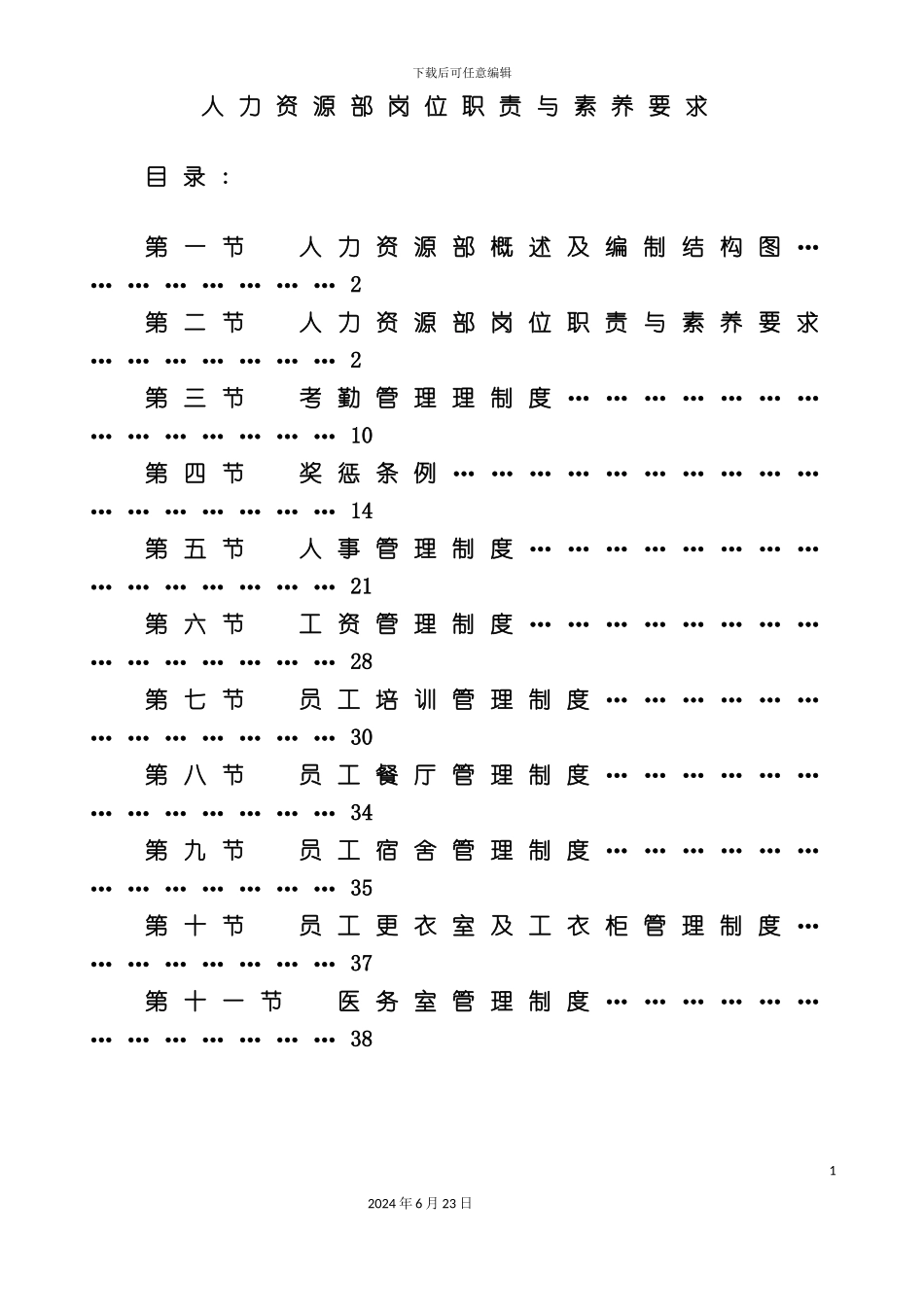 人力资源部岗位职责与素质要求_第2页