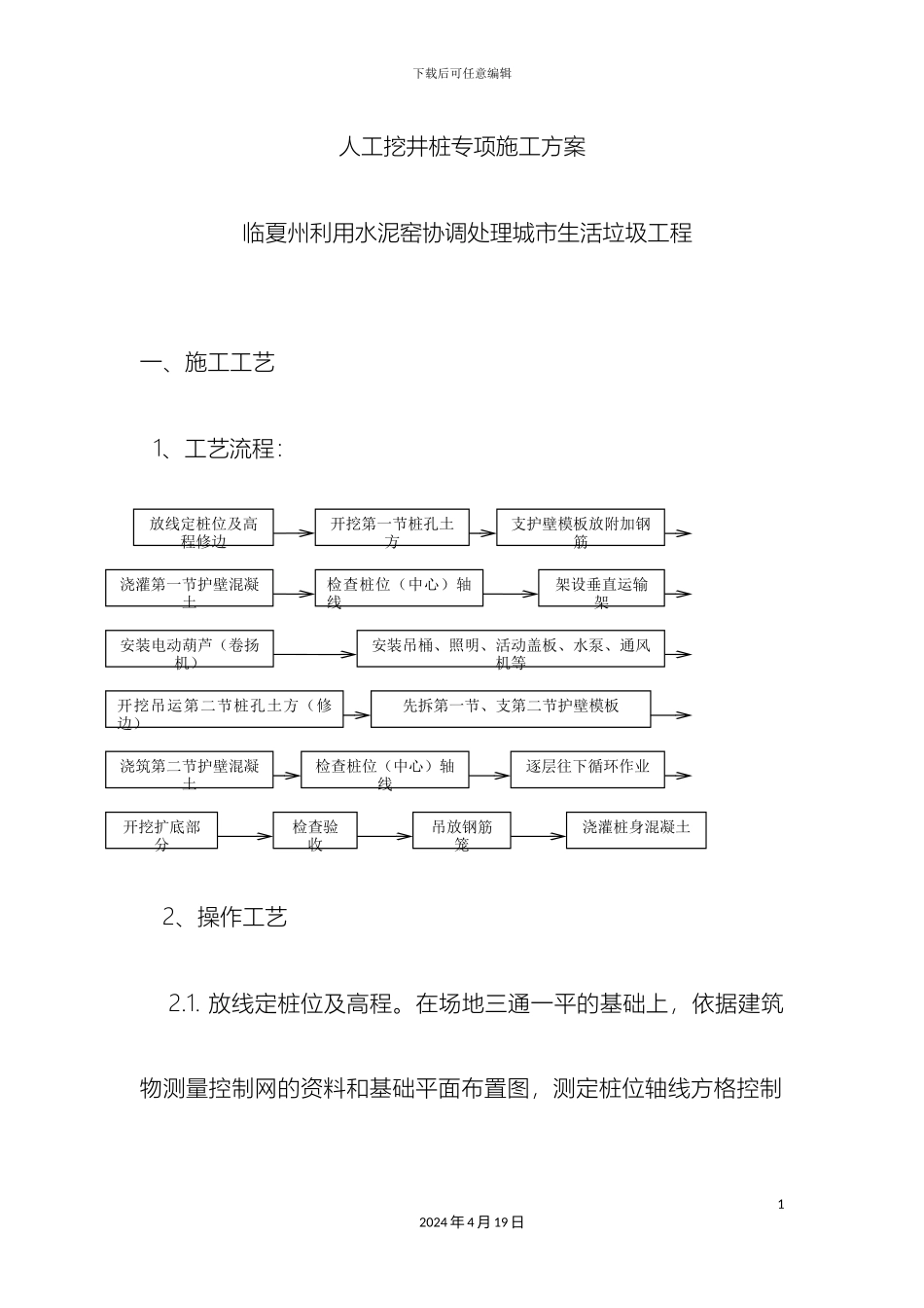 人工挖井桩施工方案_第2页