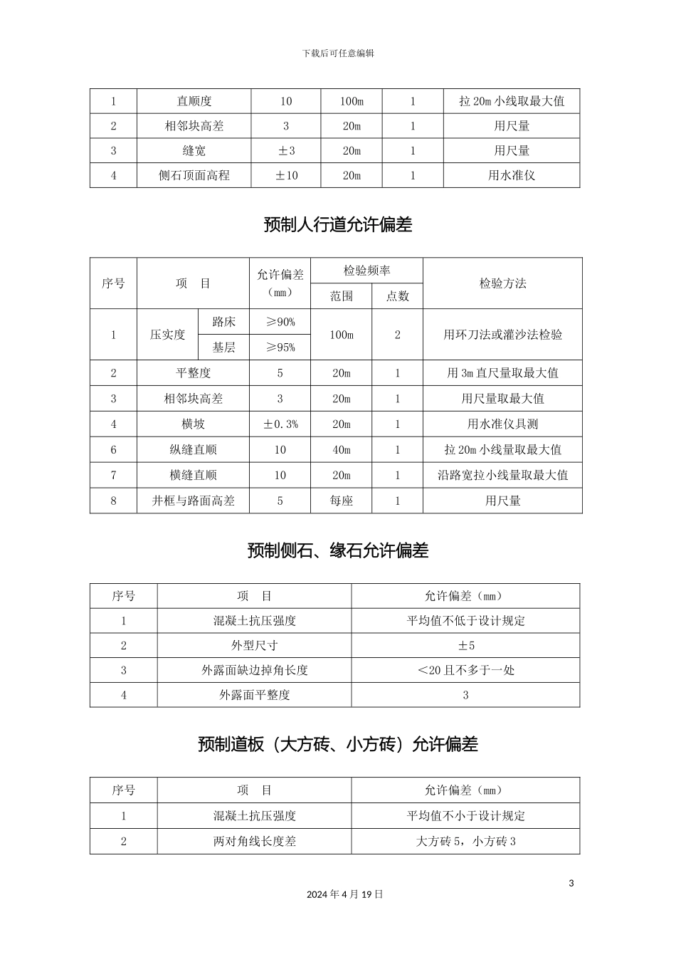 人行道及附属工程监理细则_第3页