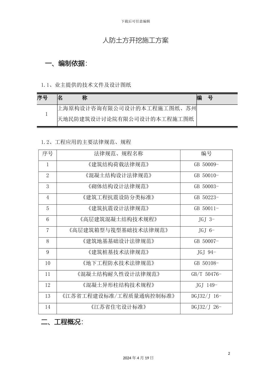 人防土方开挖施工方案_第2页