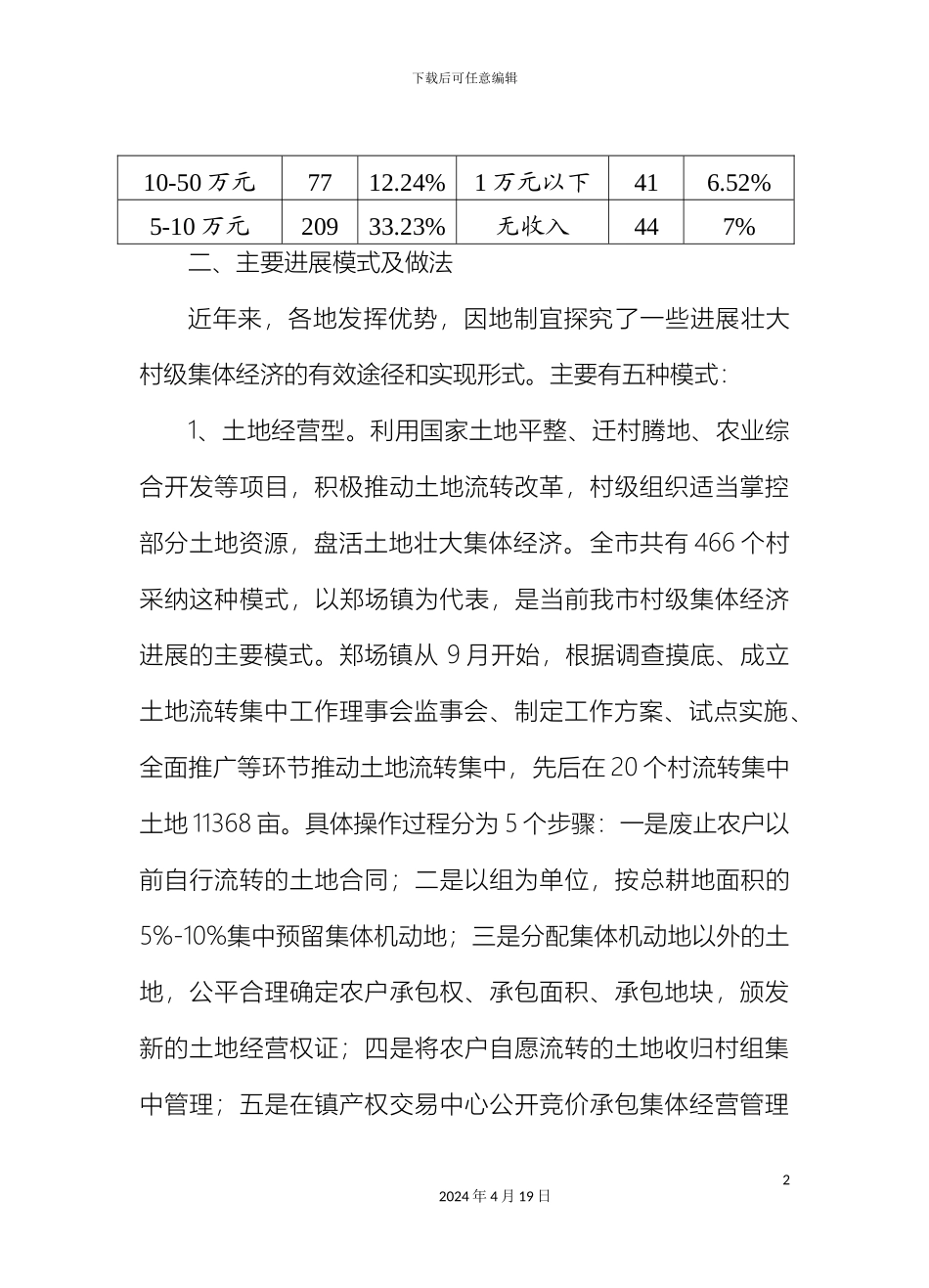 仙桃市发展壮大村级集体经济调研报告_第3页