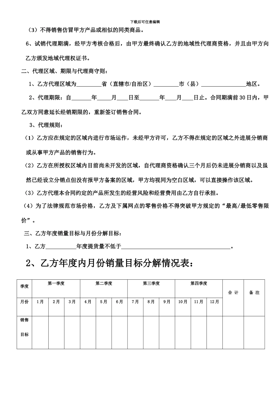 代理销售协议_第3页