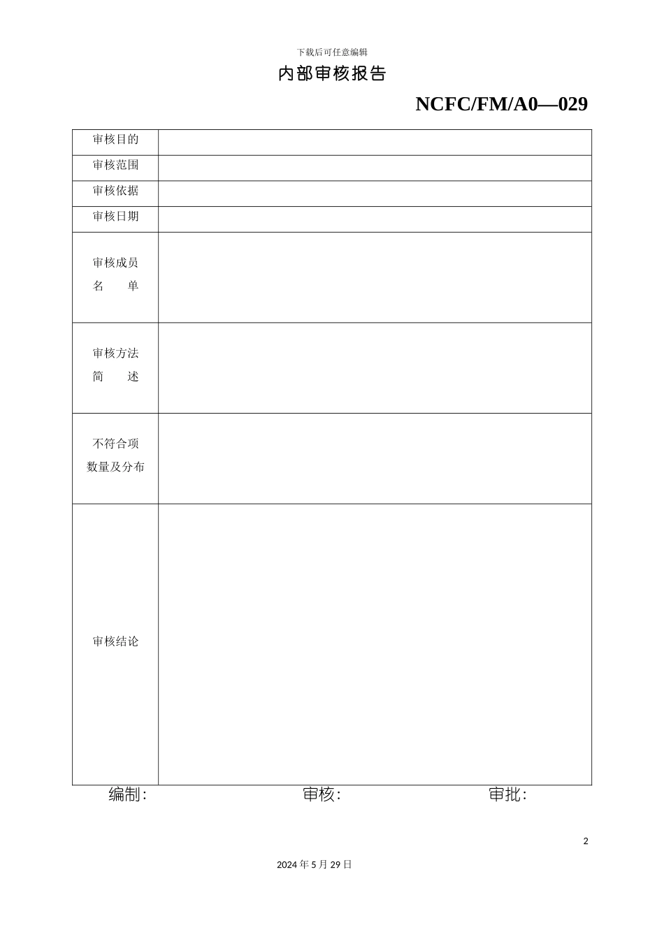 企业内部情况审核报告_第2页