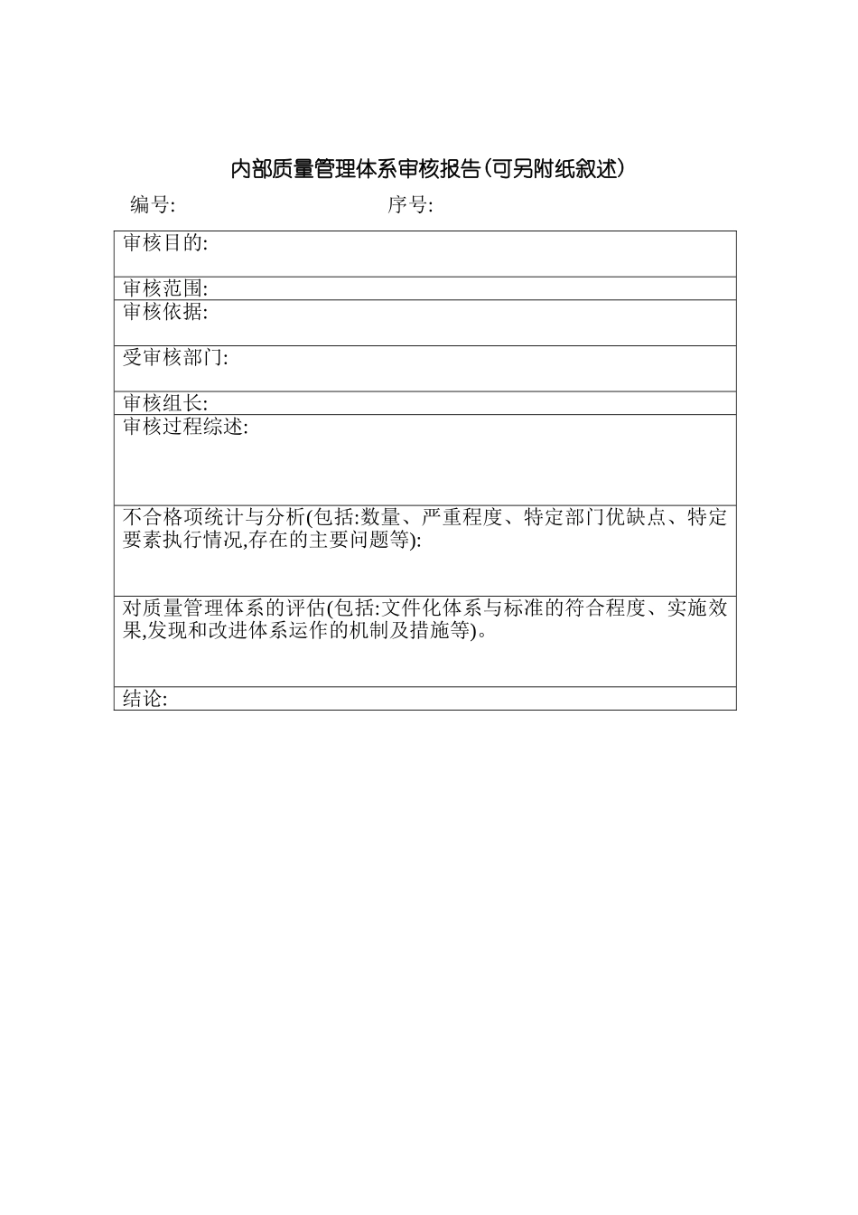 企业内部质量管理体系审核报告_第2页