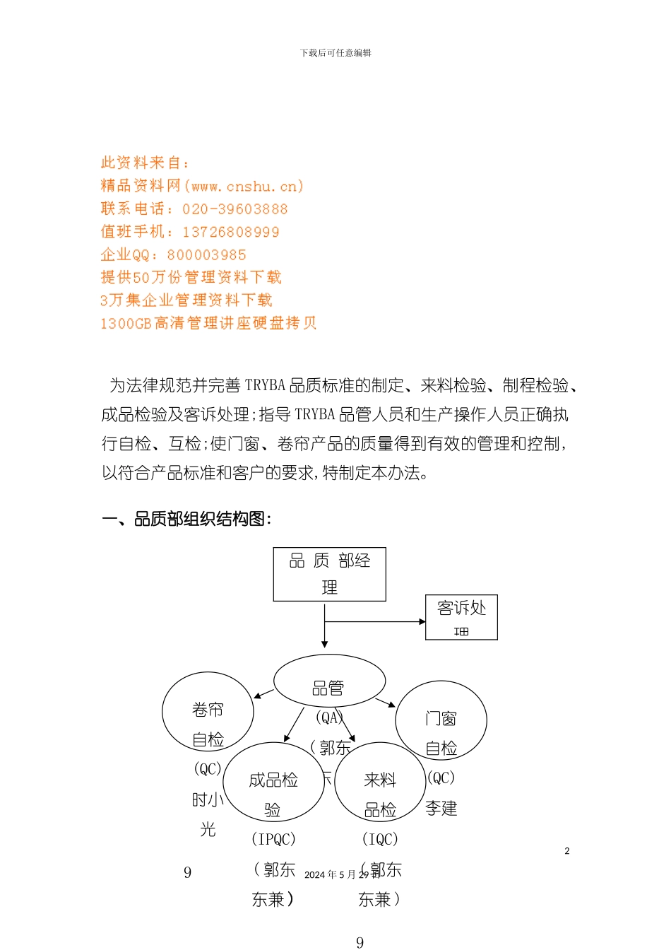 企业品质管理制度及流程分析_第2页