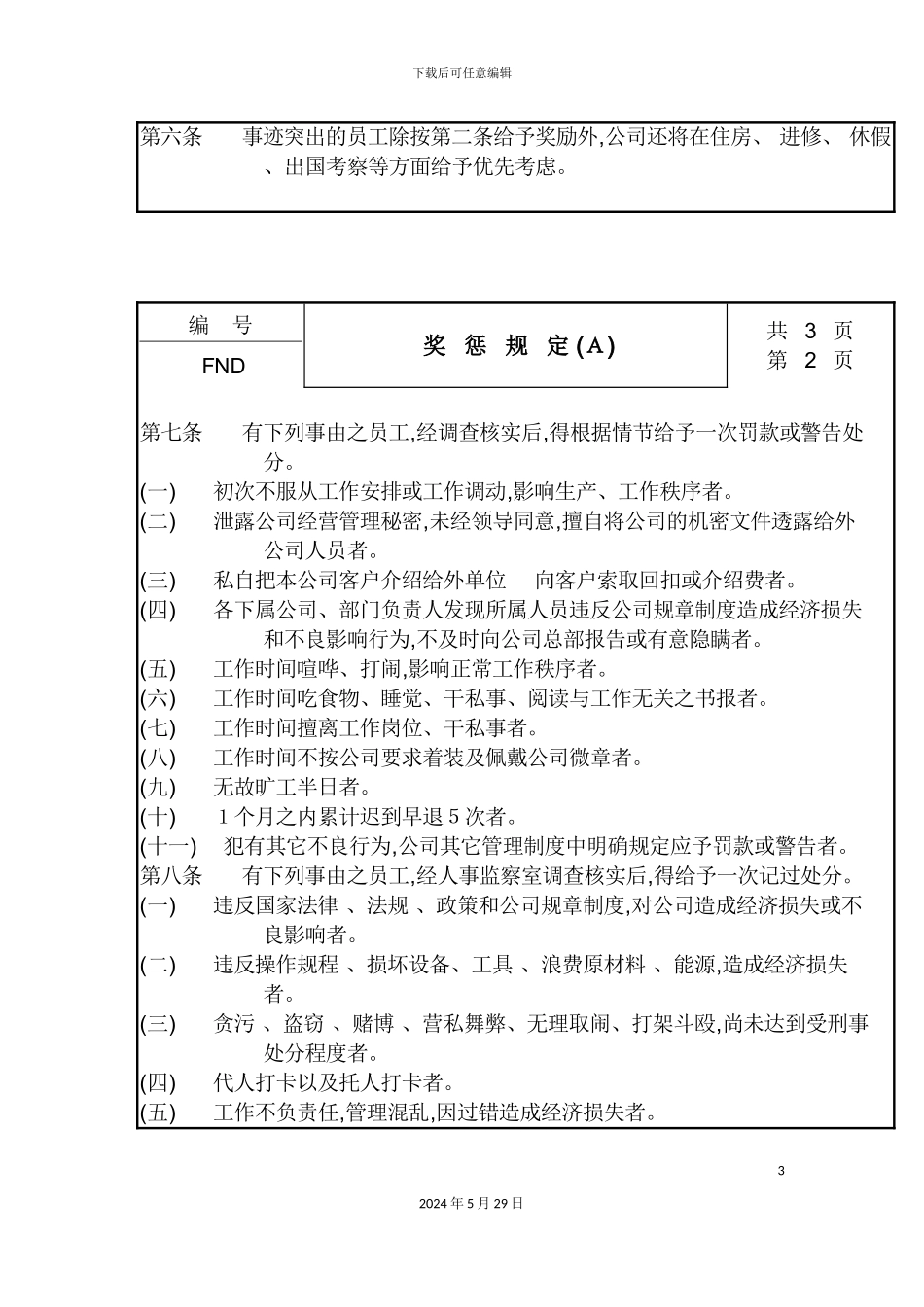 企业奖惩管理制度_第3页