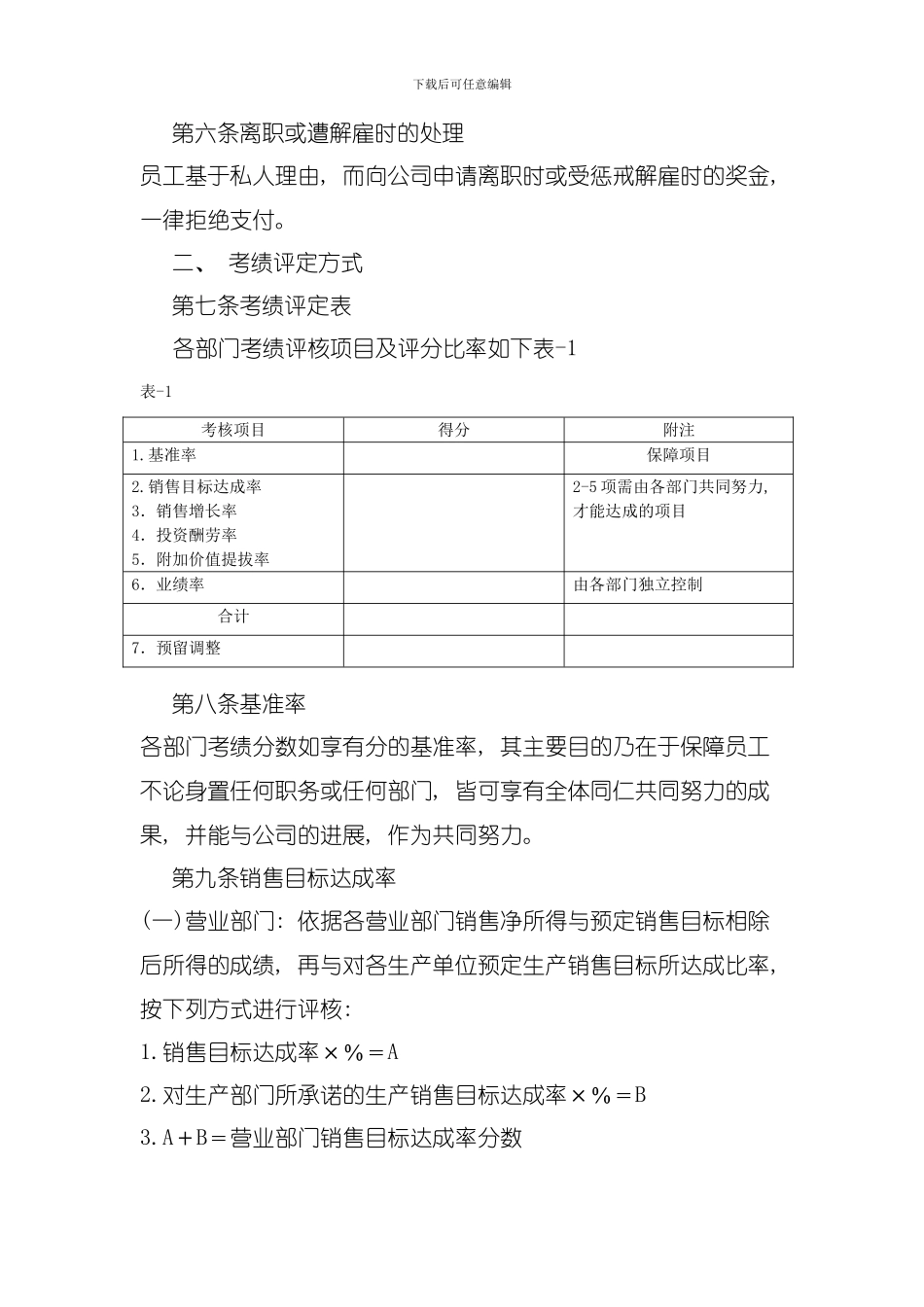 企业奖金管理制度模板_第2页