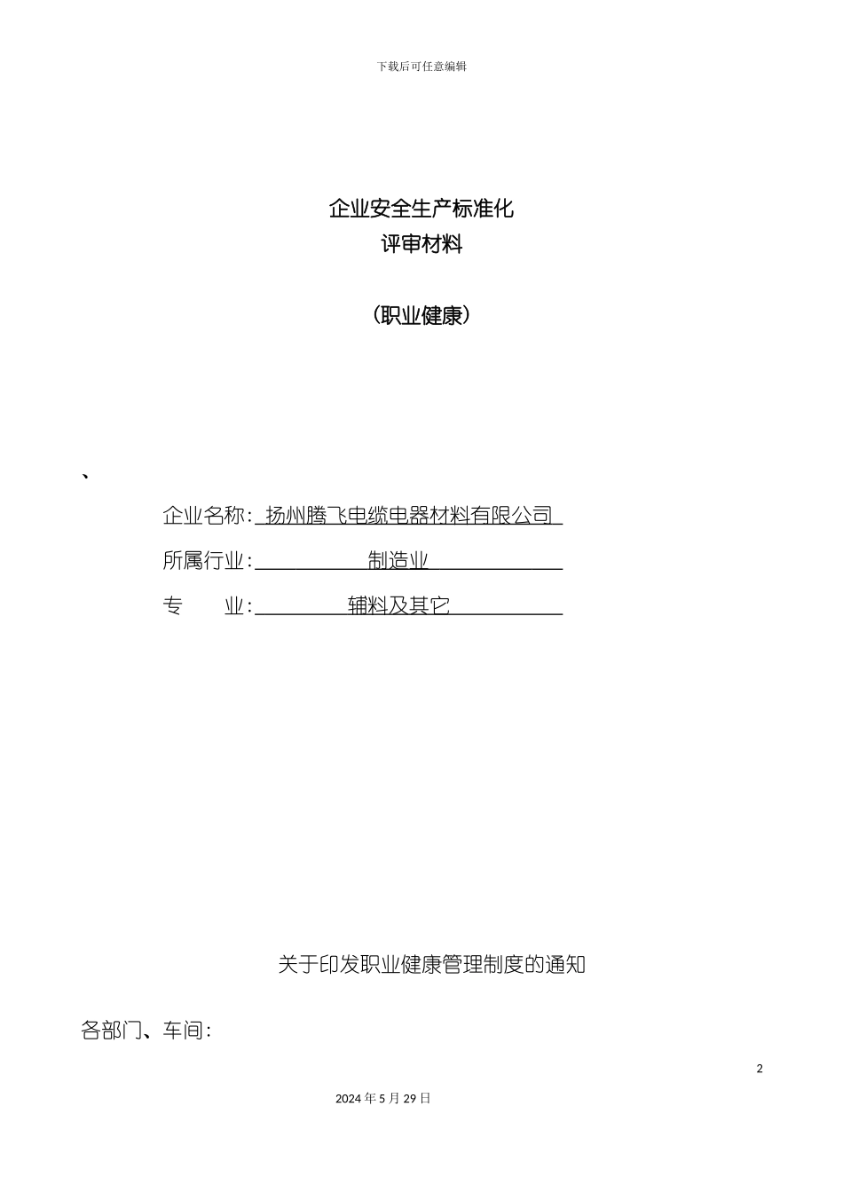企业安全生产标准化评审材料_第2页