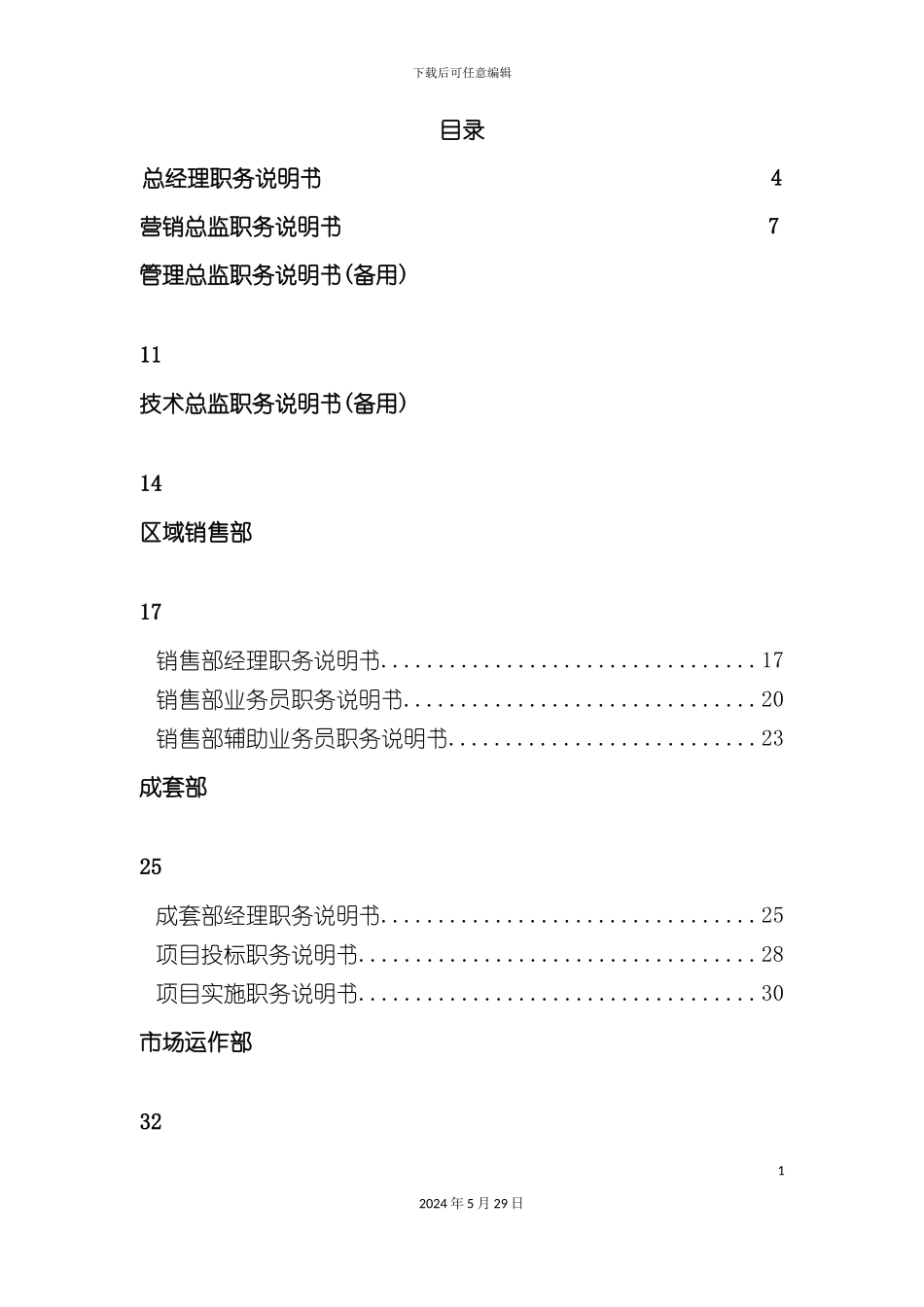 企业岗位说明书范本全集_第3页