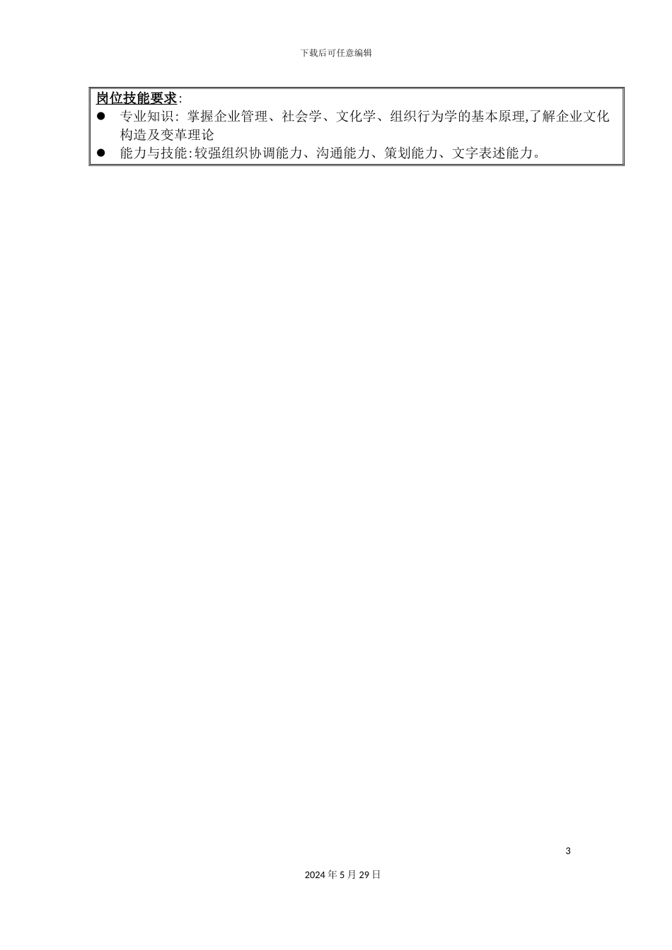 企业文化建设部宣传策划岗位职责_第3页