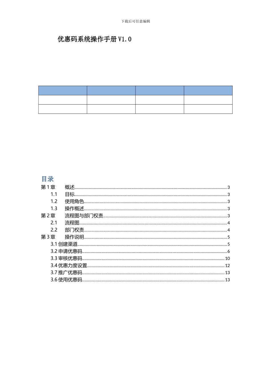 优惠码系统操作手册样本_第1页