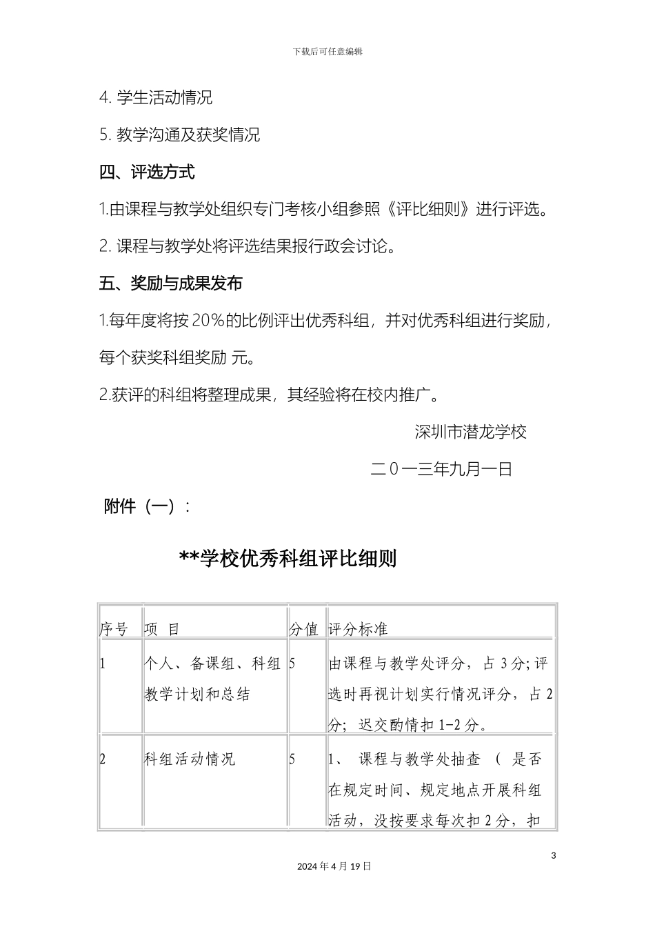 优秀科组评比方案_第3页