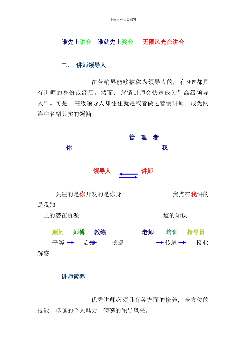 优秀讲师标准样本_第2页