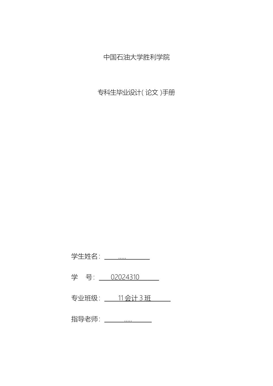 会计毕业设计手册_第2页