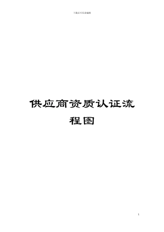 供应商资质认证流程图模板