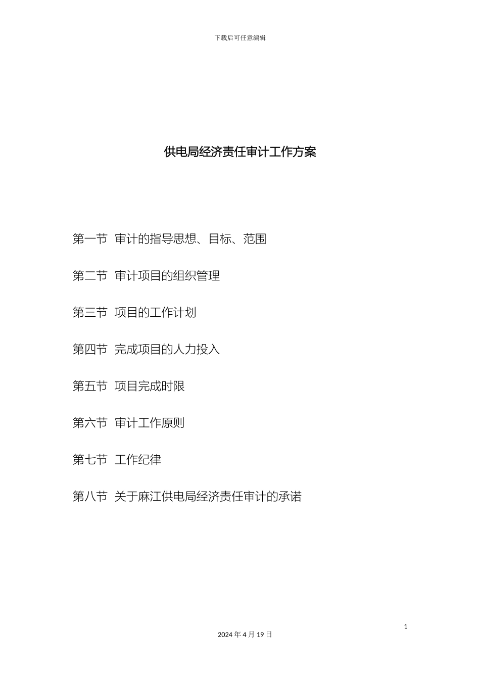 供电局经济责任审计方案_第2页