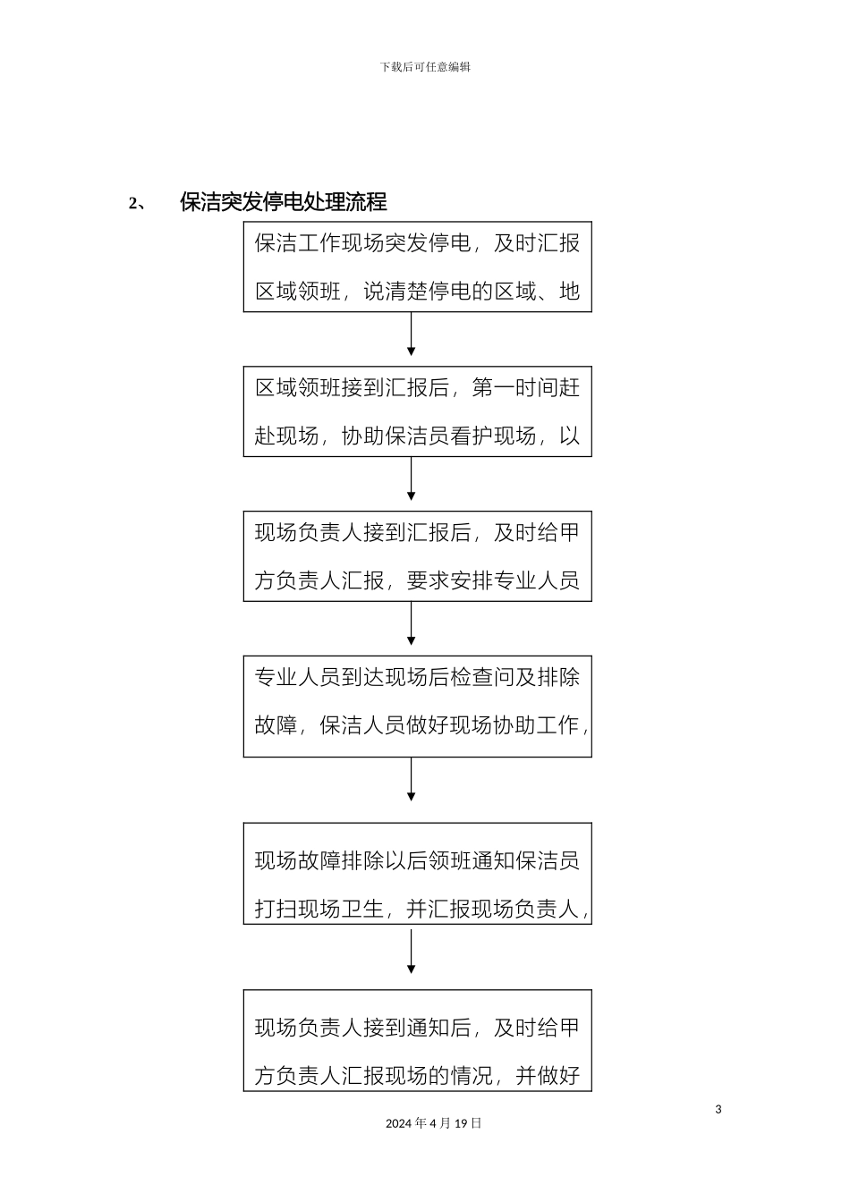 保洁应急预案流程_第3页
