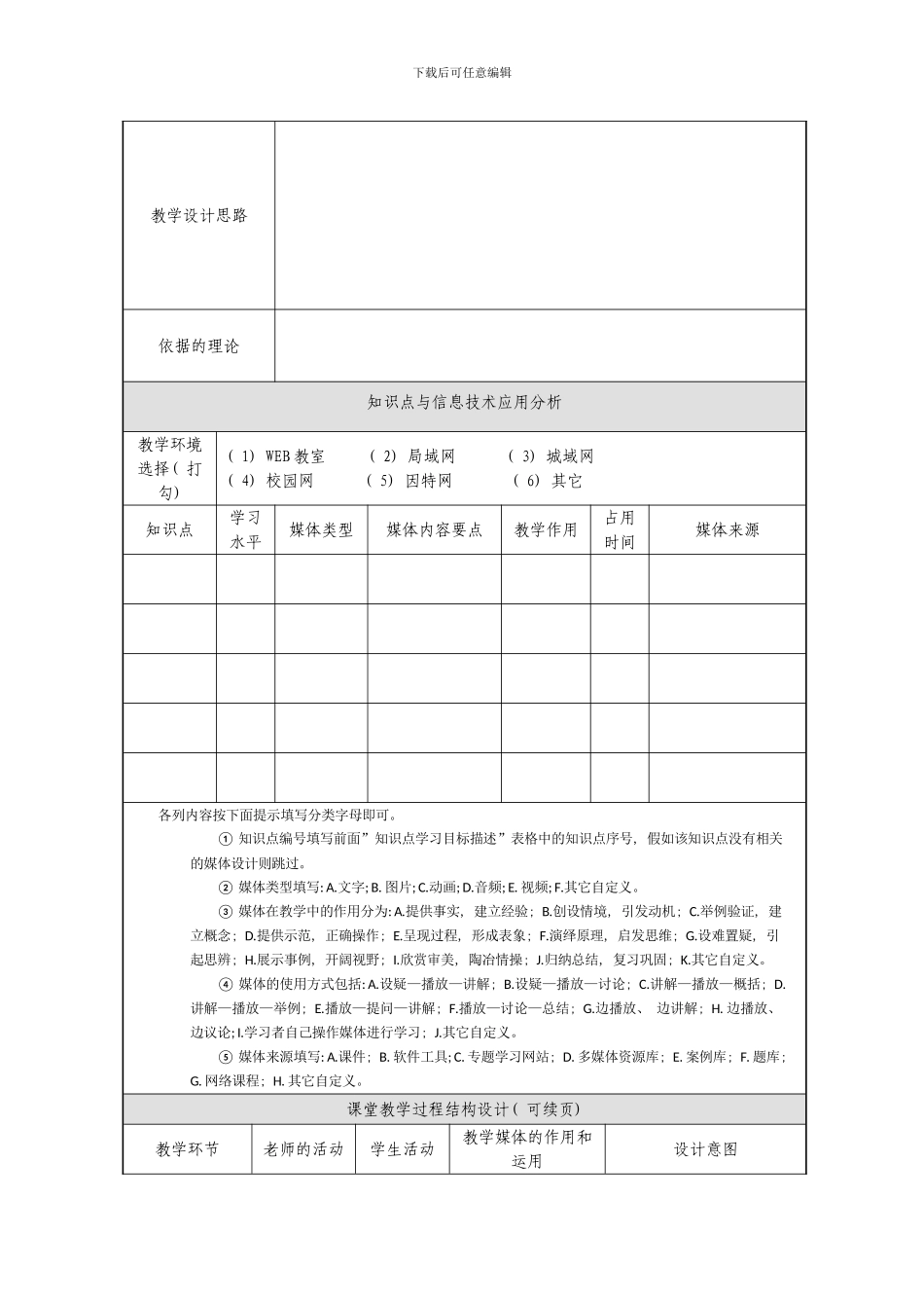 信息化教学设计方案模板样本_第2页