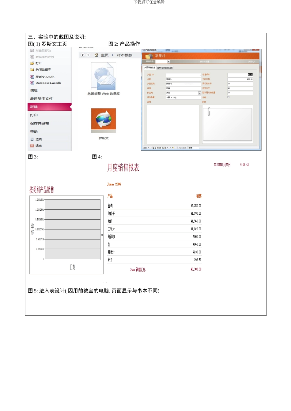 信息管理系统实验罗斯文数据库样本_第3页