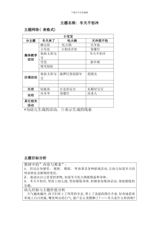 做主题方案冬天不怕冷样本