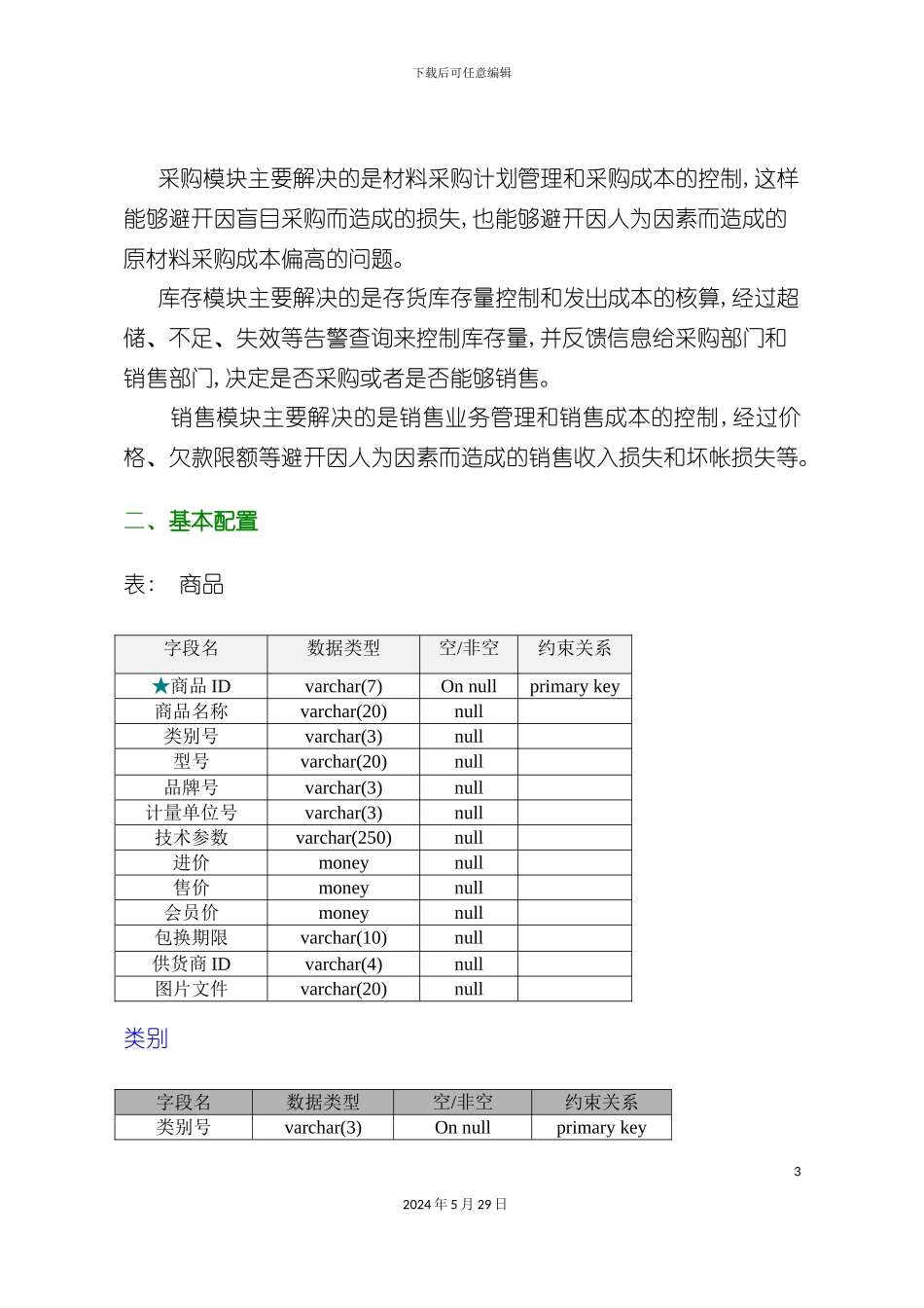 傲广电脑配件进销存需求分析说明书_第3页
